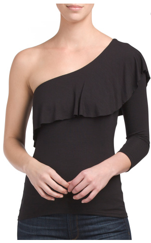 Black One Shoulder Top